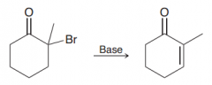 Li2CO3. It is a moderate base to perform elimination of the halides at the alpha position of C=O