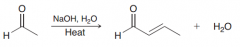 A two-step process (aldol addition plus dehydration) of an aldehye or ketone is called an aldol condensation. The final product is and alpha,beta-unsaturated compound