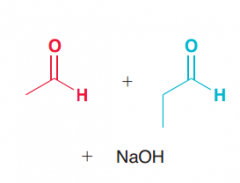 Aldol reaction with between two different aldehyde or ketone (wich result in a mixture of product of the possibility of aldol reaction between each compound with itself and the other compound