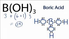 Predict the O-B-O and B-O-H bond angles in a molecule of H3BO3.