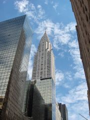 Chrysler Building
1928-29
NY
William Van Alen
Corporate Modernism (Art Deco)
Spire, and aluminium ornament, Step back building 
