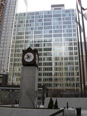 Inland Steel 
1955
Chicago 
SOM
Corporate modernism (International style)
green glass building with steel beams, and one circulation core. 