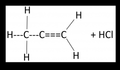 What is the product of this rection?

Hint: They are both unsymmetrical molecules