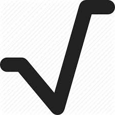 The symbol used to indicate a positive square root.