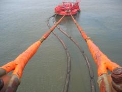 A thick rope or cable for mooring or towing a ship