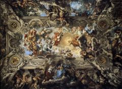 illustionistic palace ceiling 
muthrological scene 
divine providence 