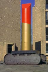 #150 


Lipstick (Ascending) on Caterpillar Tracks


Claes Oldenburg


1969–1974 C.E.


_____________________


Content: A stick of red lipstick protruding upwards from a tank.


_______________________________


Style: Post-Mod...