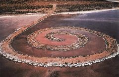 #151 


Spiral Jetty 


Great Salt Lake, Utah, U.S.


Robert Smithson


1970 C.E.


_____________________


Content: Shoreline of the Great Salt Lake that has been manipulated into a spiral walkway that is 1,500 feet long and 15 feet...