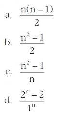 Which of the following formulas calculates the number of communication channels in a project?


 


 