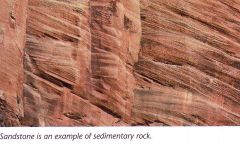 rock that has formed through the deposition and solidification of sediment, especially sediment transported by water (rivers, lakes, and oceans), ice (glaciers), and wind; sedimentary rocks are often deposited in layers, and frequently contain f...