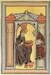 Title: The Vision of Hildegard of Bingen
Date: 1100 (1150-1179)
Style: Romanesque
Artist: Unknown