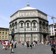 Title: Florence Baptistry
Date:1050
Style: Romanesque
Artist: Unknown (?)