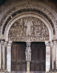 Title: The Church of Saint Lazare - The Last Judgement Tympanum 
Date: 1100 (1020-1135)
Style: Romanesque
Artist: Gislebertus