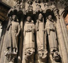 Title: Saints Theodore, Stephen, Clement, and Lawrence
Date: 1200
Style: Gothic
Artist: Unknown