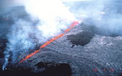 
crack through which lava can erupt