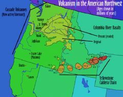 
formed 17.5 million years ago, extruded by same hot spot under Yellowstone today