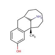 has unique structure. Diff from morphine. It is a mixed antagonist and agonist.  has primary amine.. has ceiling effect not used alot. 


 