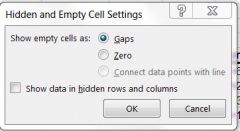 show empty cells as gaps, zeros, connect data points with lines


Show data in hidden rows/columns