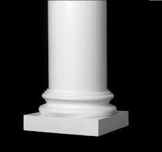 The block at the base of a column or pedestal