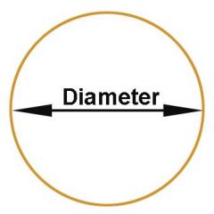 definition: width of a circle


tools: ruler


units of measurement: centimeters (cm) or inches (in)