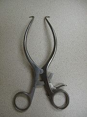 This retractor is being used to hold open a laryngotomy incision in a horse. Which instrument is this?
