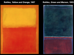 Rothko, Yellow and orange. 

Rothko, Green and Maroon.
