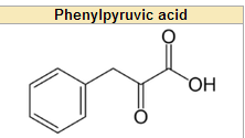 literally just a acetate/pyruvate attached to a phenyl ring

deamination for phenylpyruvate = B6
decarboxylation of PP for Pacetate = B6