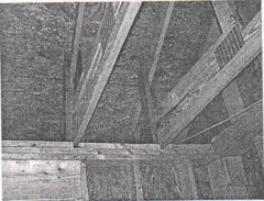 Refer
to the photograph to answer this question. The truss roof framing in the photograph
is

A. proper and normal. 
B.
field altered. 
C. in
need of cripples. 
D.in
need of a purlin.
 