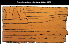 Claes Oldenburg, Cardboard flag 