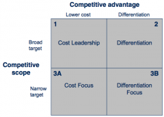 Porter developed three generic strategies that a firm can use to develop and maintain competitive advantage