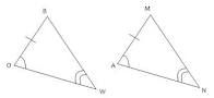 If two angles and non-included side of one triangles are congruent to two angles the corresponding non-included side of another triangle then the triangles are congruent.