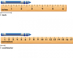 Measure the crayon in inches. Measure the crayon in centimeters. Which unit is more appropriate for the crayon? Why?