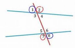 A and B are  exterior angles.