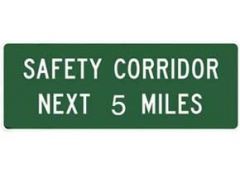 Safety corridors are stretches of highway: