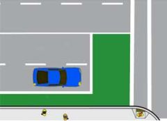 You are approaching this intersection where a red traffic signal is shown. You wish to turn. Where should you stop?