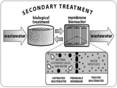use of biological processes to degrade waste water in a treatment facility