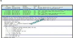 In the line 7 Wireshark capture, what TCP operation is being performed?
