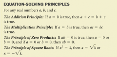 Equation Solving Principles