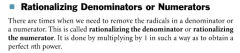 Rationalizing Denominators or Numerators