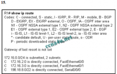 What subnet mask will router1 apply to child routes of the 172.16.0.0/24 network?