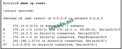 The network administrator has discovered that packets destined for servers on the 172.16.254.0 network are being dropped by router2. What command should the administrator issue to ensure that these packets are sent out the gateway of last resort 0...