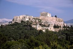 The Acropolis was built on the highest point on a mountain top. It was to be viewed and be accessible to all. 

*Conveys the idea of virtuousness and knowledge. 