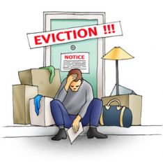 

To put out (a tenant, for example) by legal process; expel.
 To force out; eject. See Synonyms at eject.
 Law To recover (property, for example) by a superior claim or legal process.