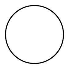 Split this circle into two equal parts. What are these parts called?