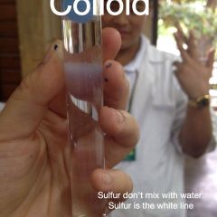 FeCl3 + 3H2O
sulfur alcohol solution in water