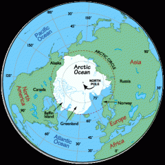The North Pole is the place farthest north on earth.