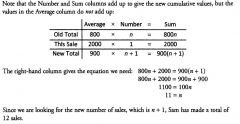 Change in mean = (New term - Old mean) / New number of terms

100 = (2000-800)/x
x=12