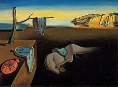 Persistence of Memory by Salvadore Dali.

It epitomizes Dalí's theory of "softness" and "hardness", which was central to his thinking at the time.