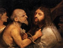 Around the year 1508 or 1509, the master Renaissance painter Titian painted an oil painting that is known as Christ Carrying the Cross.

The oil painting is that it was said to have miraculous curative abilities, having been written about in many histor