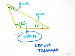 a triangle containing one obtuse angle